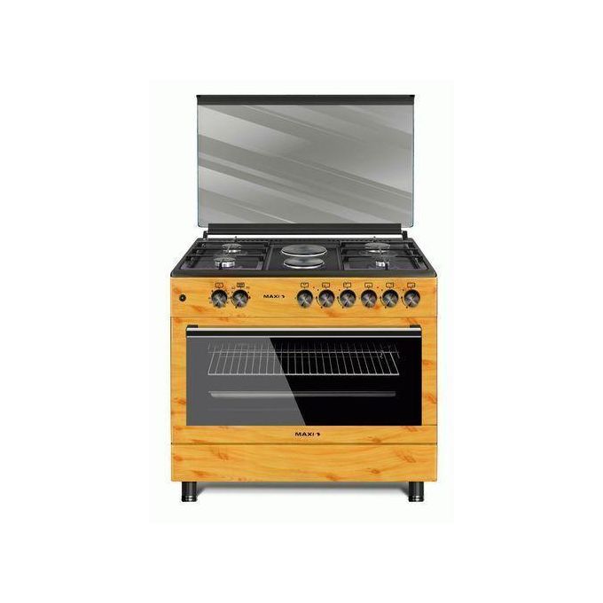 Maxi 60×90 (4+2) Gas & Electric Cooker (Wood) (BUY 1 & GET A FREE GIFT)
