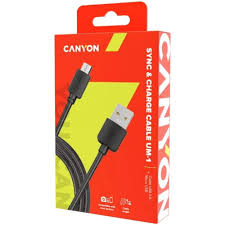 CANYON CABLES MICRO USB UM-1 5W 1M BLACK