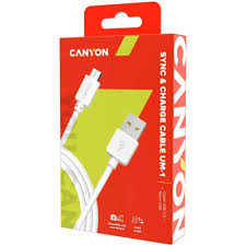 CANYON CABLES MICRO USB UM-1 5W 1M WHITE