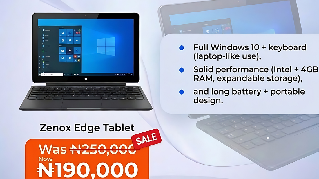 Zinox Edge Tablet - Your Bag Shouldn't Feel Like a Burden