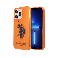 IPHONE 13 US POLO FLOU CASE ORANGE