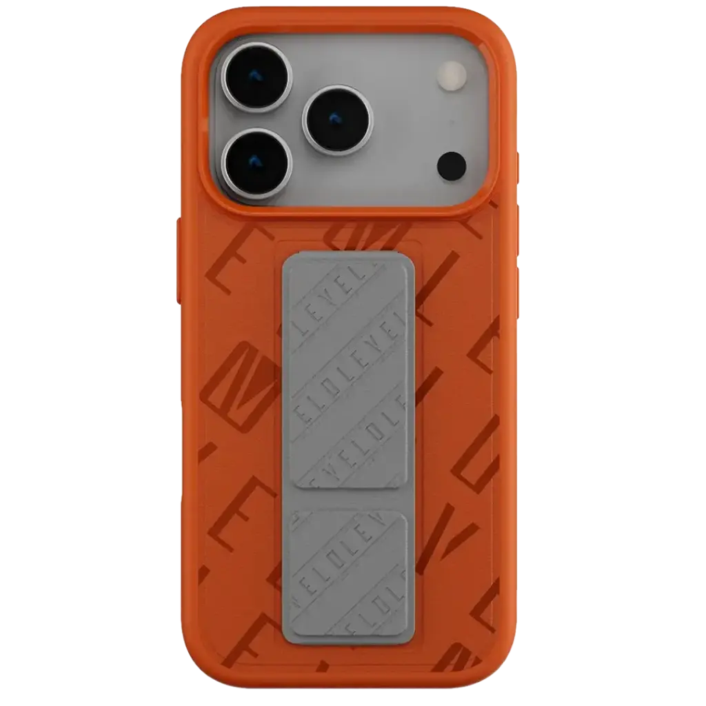 LEVELO MORPHIX VALLO PU LEATHER GRIP CASE FOR IPHONE 17 PRO - ONYX FLAME LVLMRPVLO17POXFL