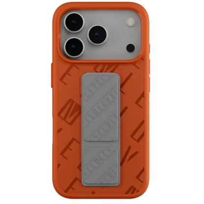 LEVELO MORPHIX VALLO PU LEATHER GRIP CASE FOR IPHONE 17 PRO - ONYX FLAME LVLMRPVLO17POXFL