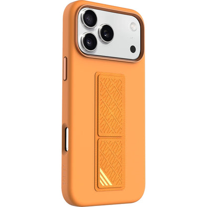 LEVELO MORPHIX SILICONE CASE WITH LEATHER GRIP FOR IPHONE 17 PRO - ORANGE LVLMRPS17PORG