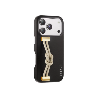 LEVELO POLARIS PU LEATHER CASE FOR IPHONE 17 PRO - BLACK LVLPLRS17PBK