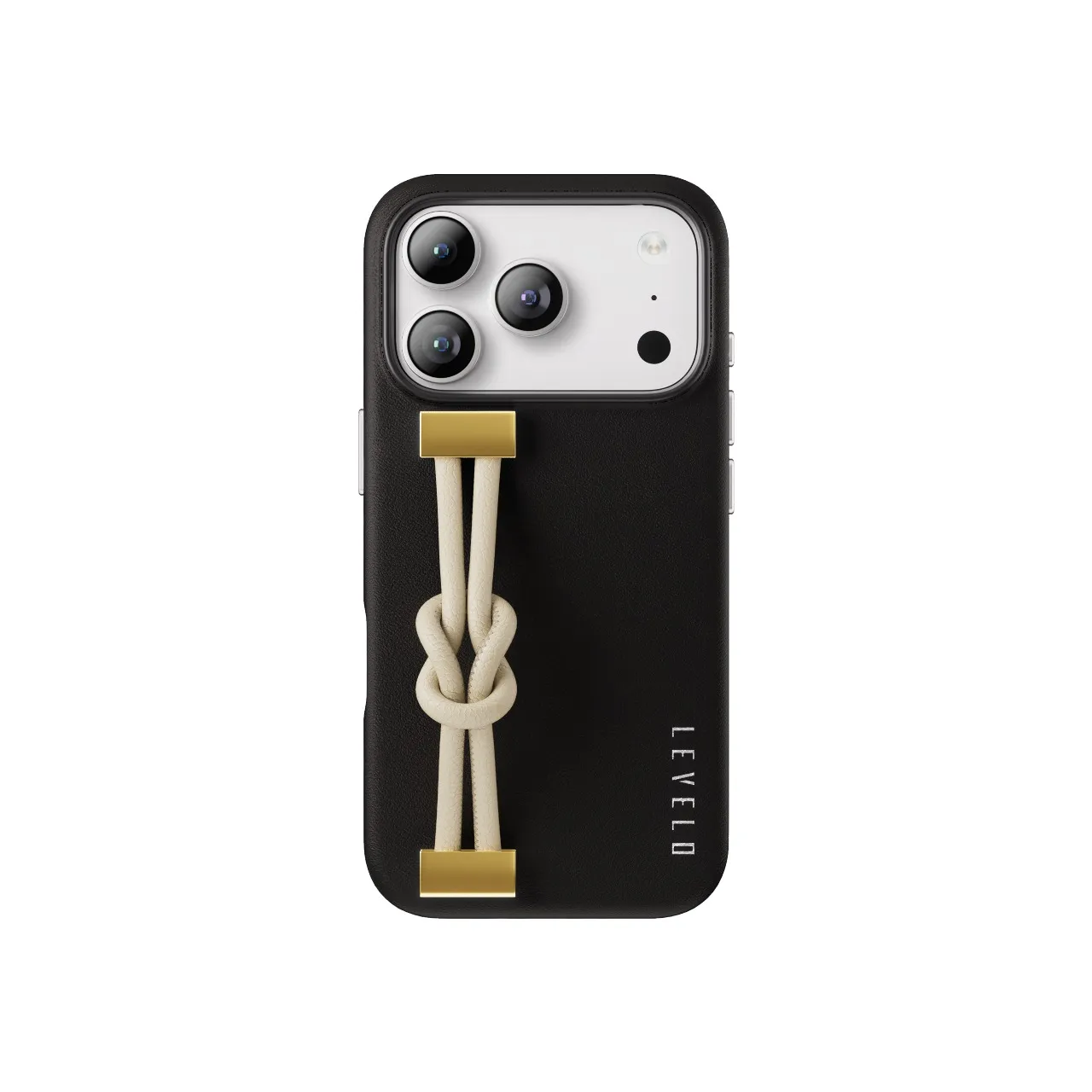 LEVELO POLARIS PU LEATHER CASE FOR IPHONE 17 PRO - BLACK LVLPLRS17PBK