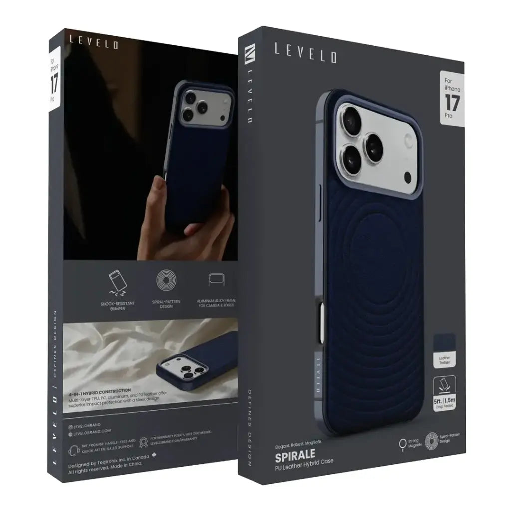 LEVELO SPIRALE CASE FOR IPHONE 17 PRO MAX - SILVERSTONE