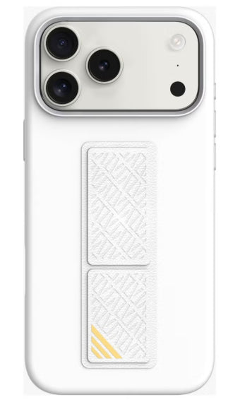 LEVELO MORPHIX SILICONE CASE WITH LEATHER GRIP FOR IPHONE 17 PRO - SILVER LVLMRPS17PSL