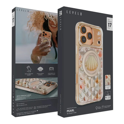 LEVELO PEARL 3D IML CASE FOR IPHONE 17 PRO - ORANGE LVLPRLIML17PORG